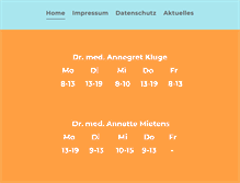 Tablet Screenshot of praxis-dr-kluge.de